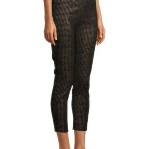 High Rise Stretch SKINNY pants Gold / Black print